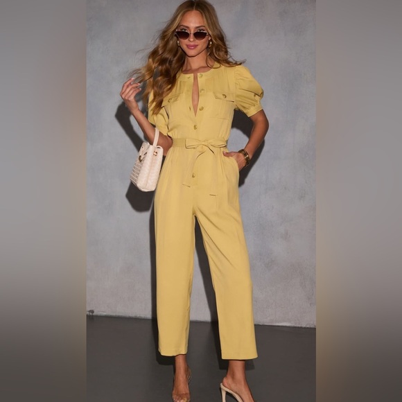 Vici Pants - Vici Mustard Yellow Jumpsuit